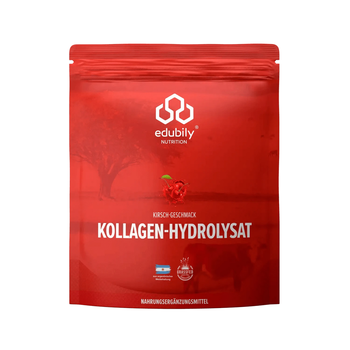 Kollagen-Hydrolysat Pulver 750 g / Kirsche kaufen -  edubily Kollagen  - Fitness Onlineshop