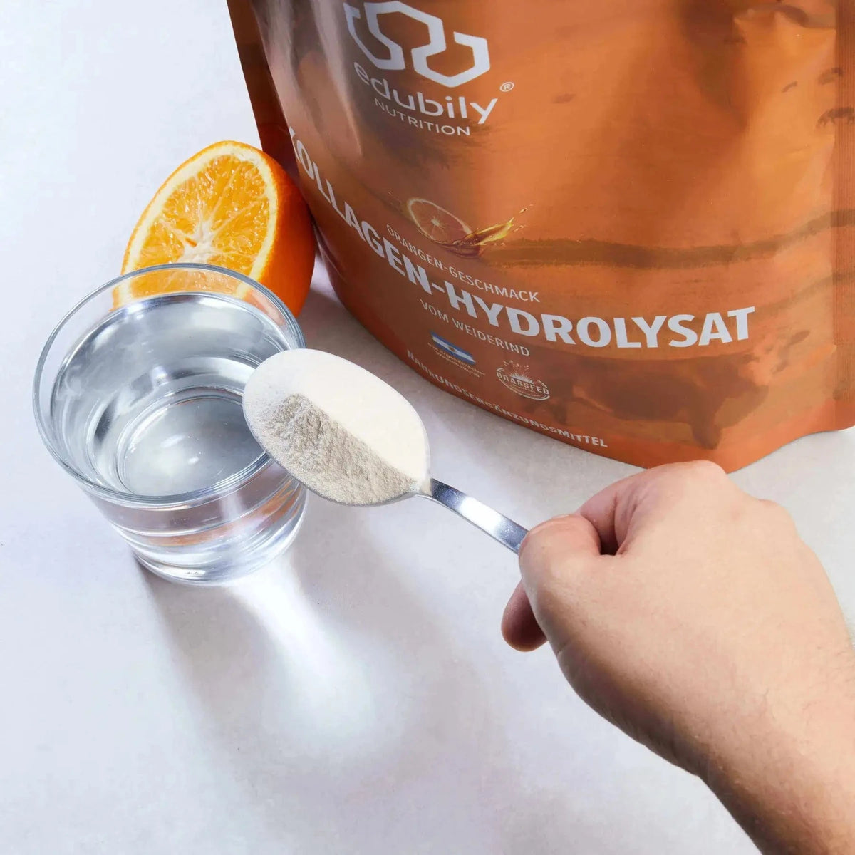Kollagen-Hydrolysat Pulver kaufen -  edubily Kollagen  - Fitness Onlineshop
