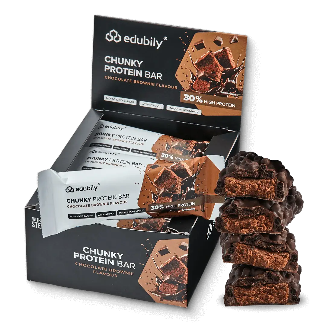 Protein Bar Chunky Chocolate Brownie 12 x 45 g kaufen -  edubily Proteinriegel  - Fitness Onlineshop