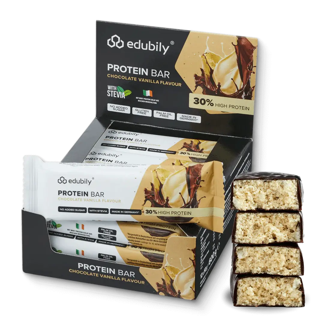 Protein Bar Vanille 12 x 50 g kaufen -  edubily Proteinriegel  - Fitness Onlineshop