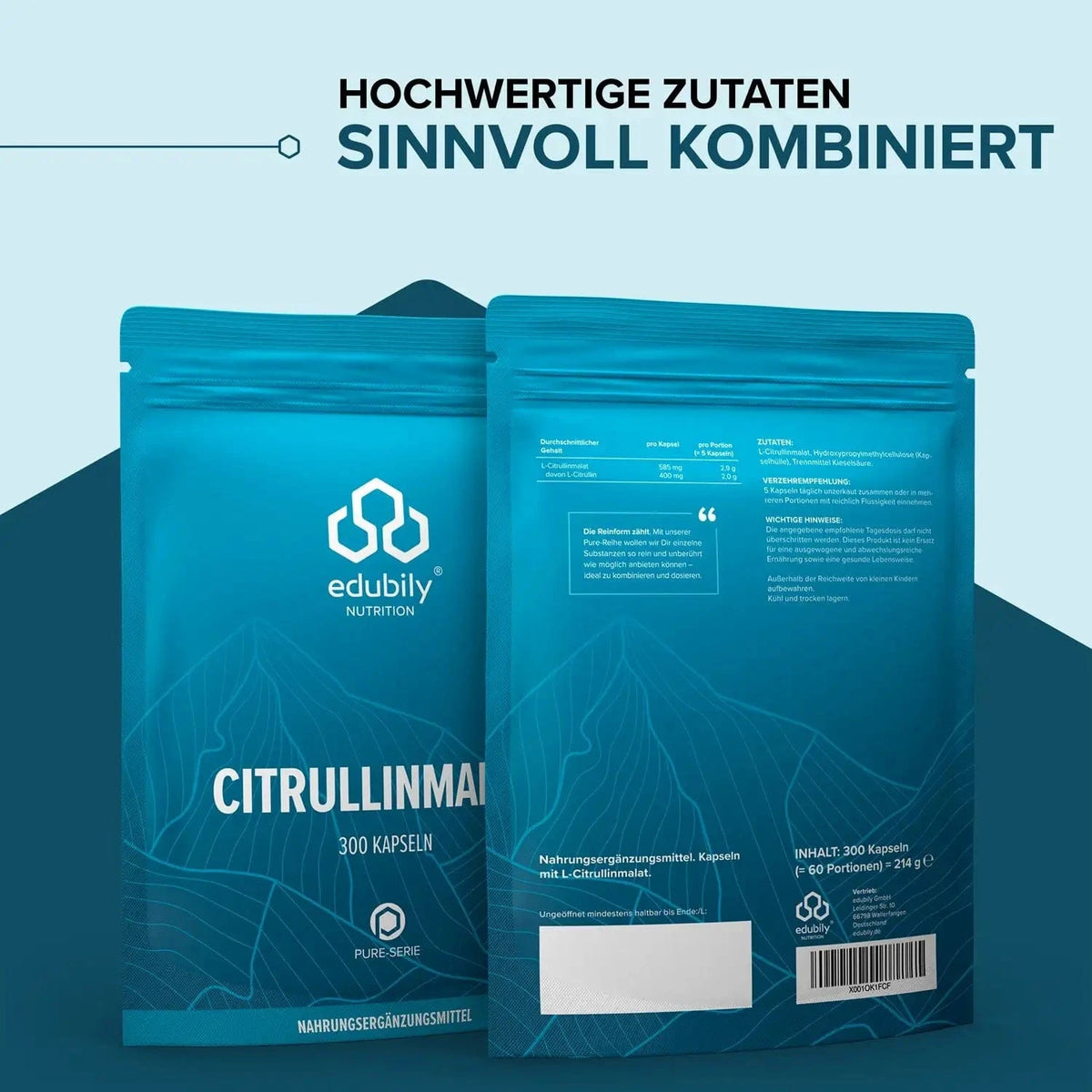 PURE Citrullin-Malat Kapseln kaufen -  edubily Citrullin  - Fitness Onlineshop