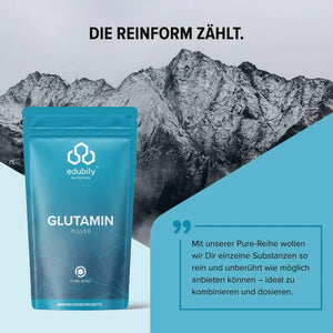 PURE L-Glutamin Pulver kaufen -  edubily Weitere Aminosäuren  - Fitness Onlineshop