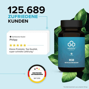 PURE MSM Kapseln kaufen -  edubily Zellschutz  - Fitness Onlineshop