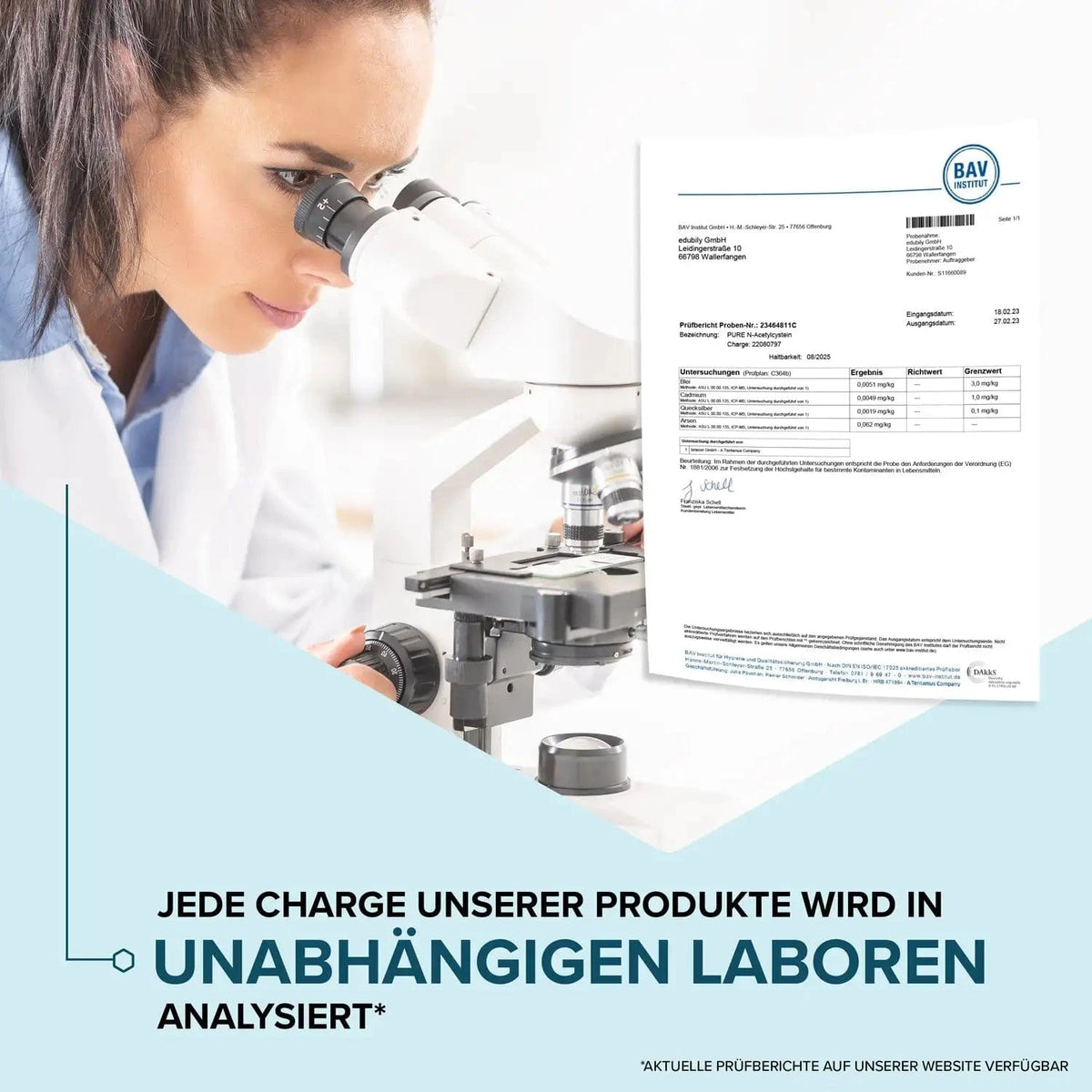 PURE N-Acetyl-L-Cystein (NAC) kaufen -  edubily Zellschutz  - Fitness Onlineshop