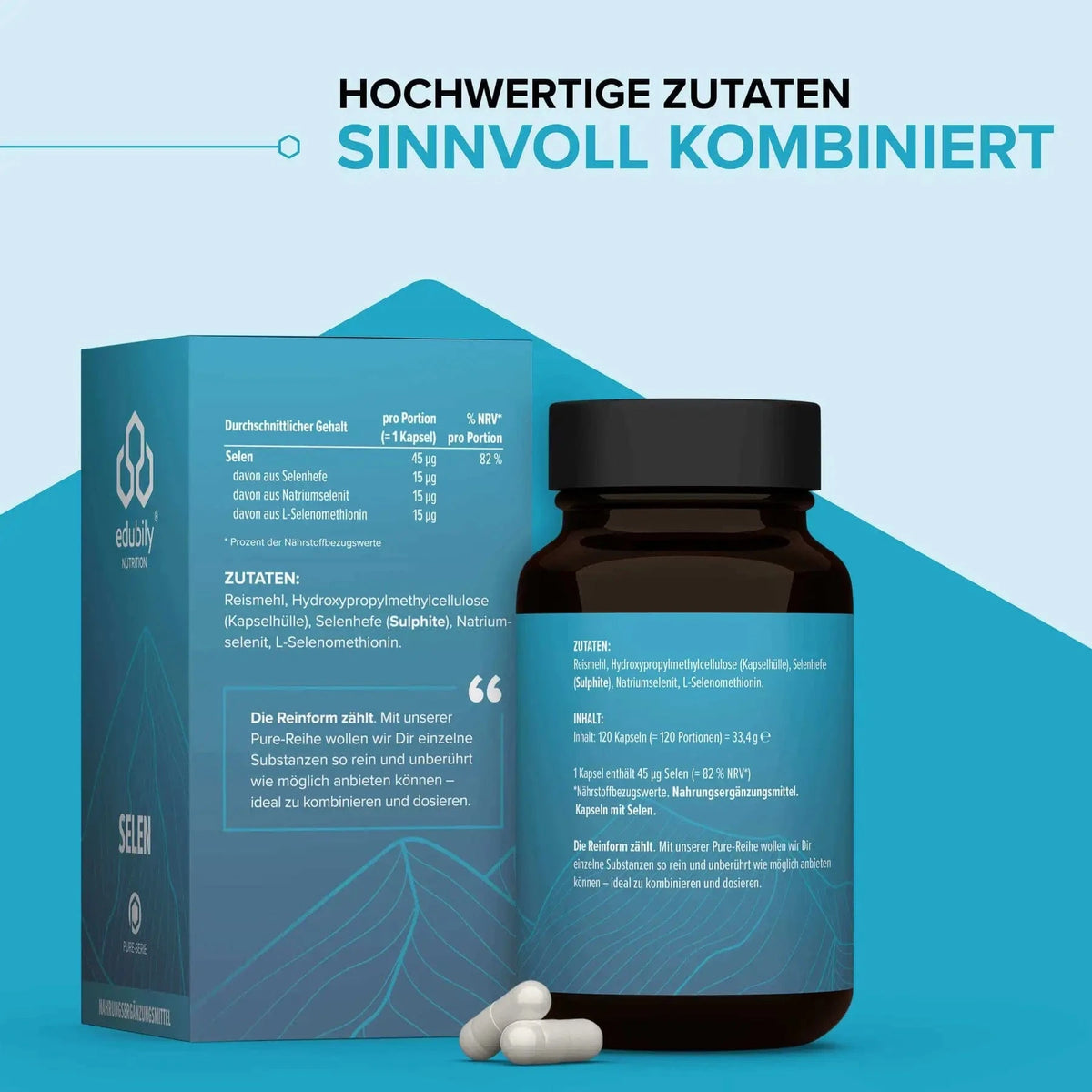 PURE Selen Kapseln kaufen -  edubily Selen  - Fitness Onlineshop