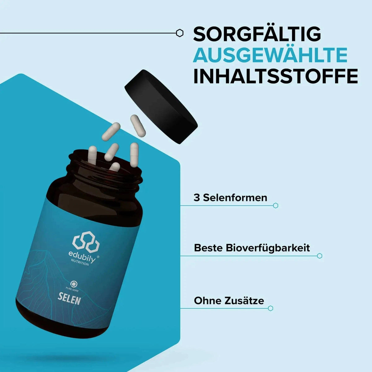 PURE Selen Kapseln kaufen -  edubily Selen  - Fitness Onlineshop