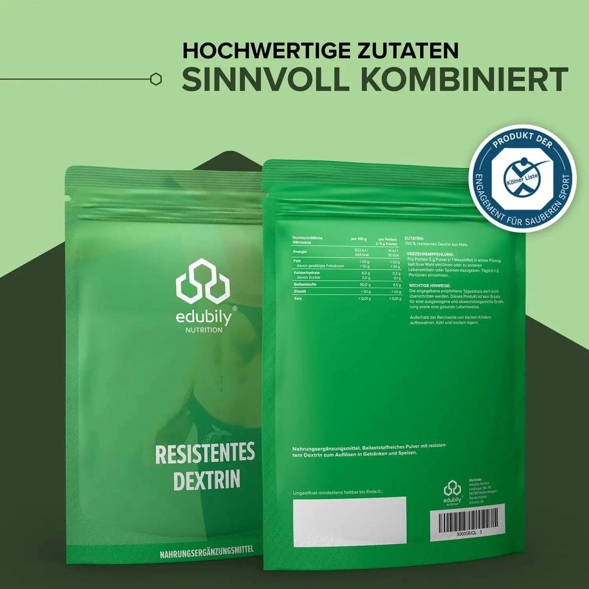Resistentes Dextrin Pulver kaufen -  edubily Ballaststoffe  - Fitness Onlineshop