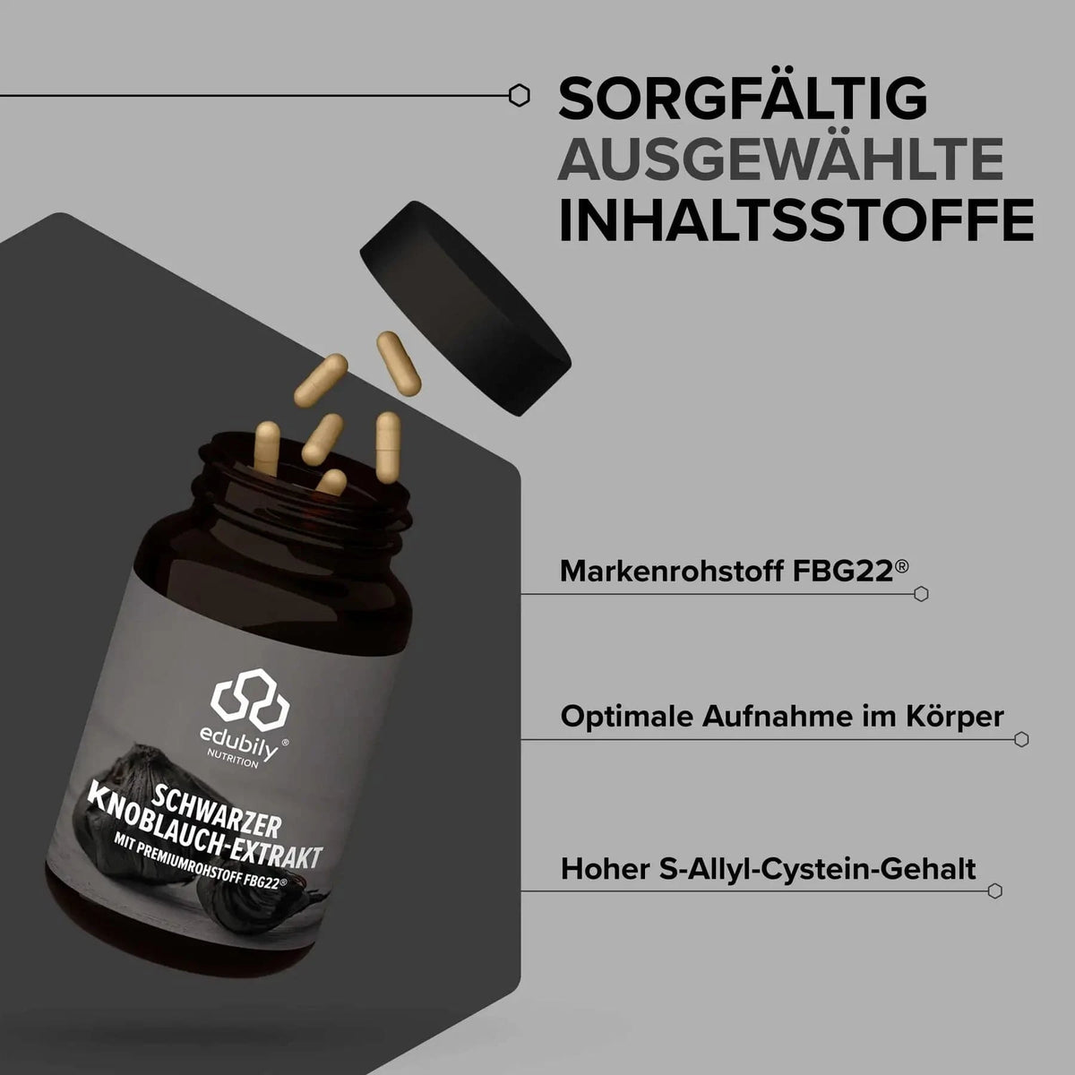 Schwarzer Knoblauch kaufen -  edubily Gesundheit  - Fitness Onlineshop