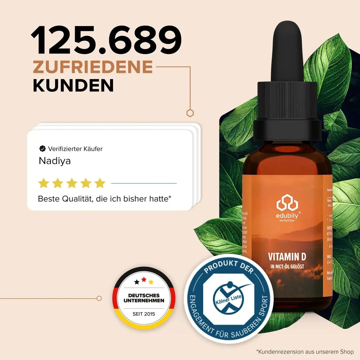 Vitamin D3 20ml 20 ml Tropfen kaufen -  edubily Vitamine  - Fitness Onlineshop