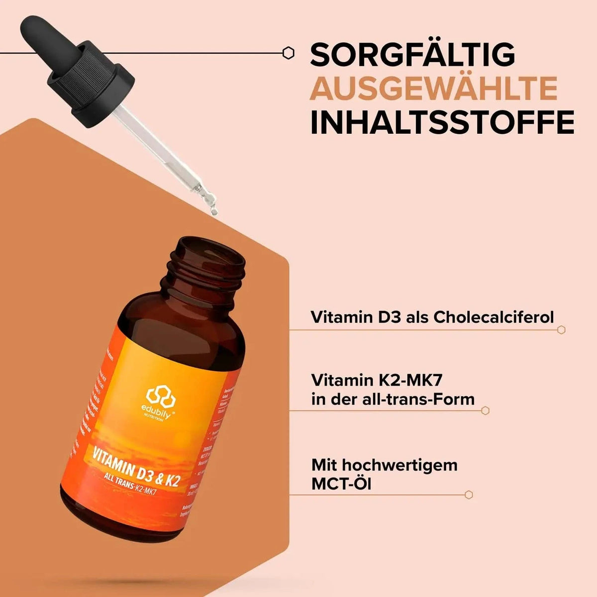 Vitamin D3 & K2 Tropfen 30 ml kaufen -  edubily Vitamine  - Fitness Onlineshop