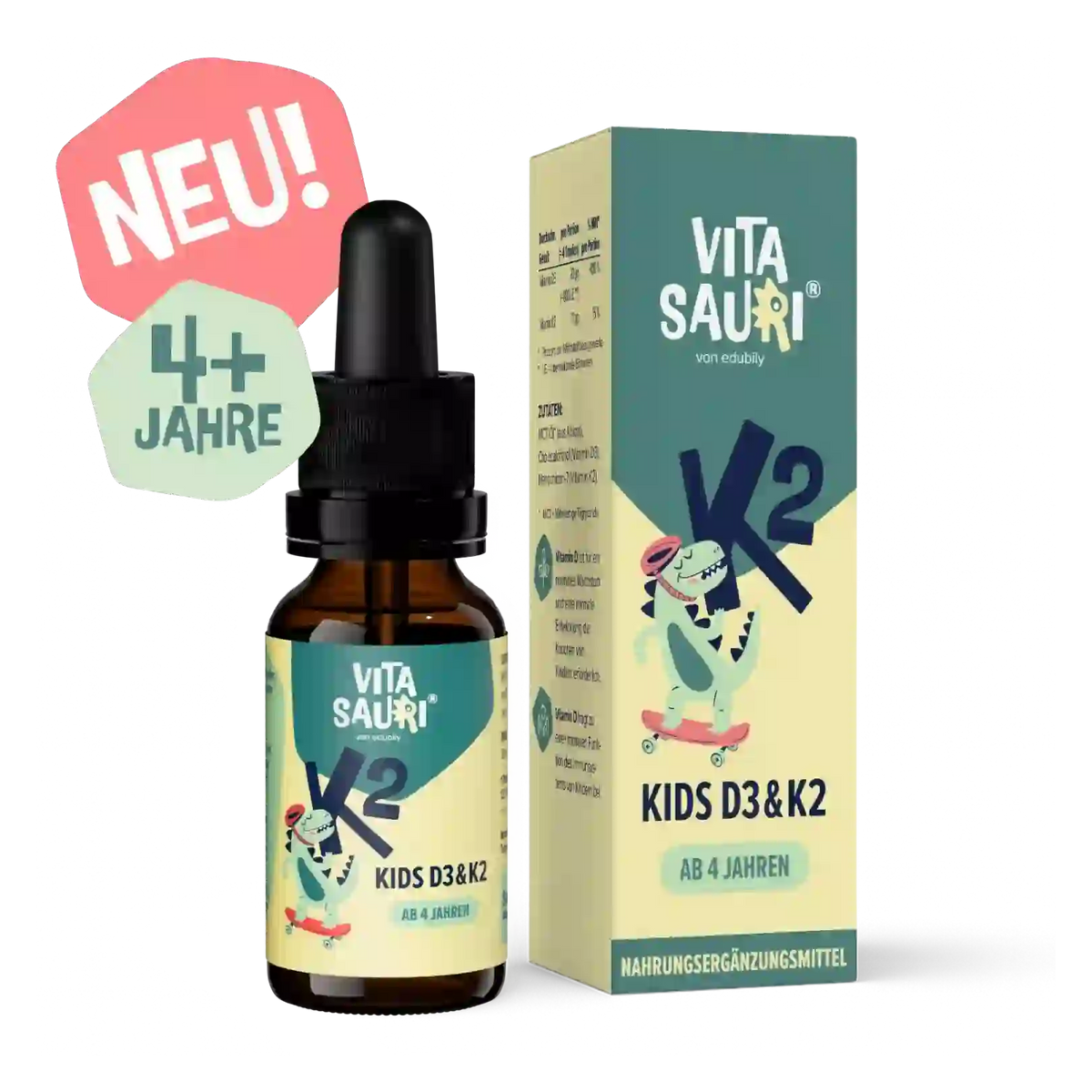 Vitasauri® Kids Vitamin D3 mit K2 kaufen -  edubily Vitamine  - Fitness Onlineshop