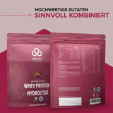 Whey-Hydrolysat Pulver aus Weidemilch Waldbeere kaufen -  edubily Whey Proteinpulver  - Fitness Onlineshop
