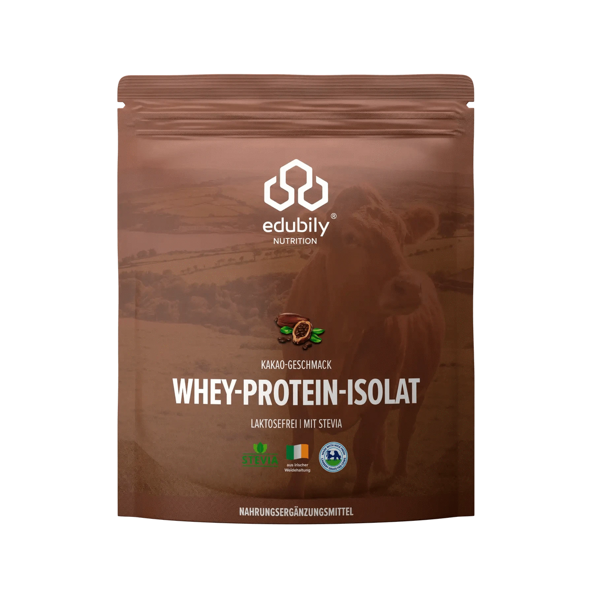 Whey-Isolat Pulver aus Weidemilch Kakao kaufen -  edubily Whey Proteinpulver  - Fitness Onlineshop