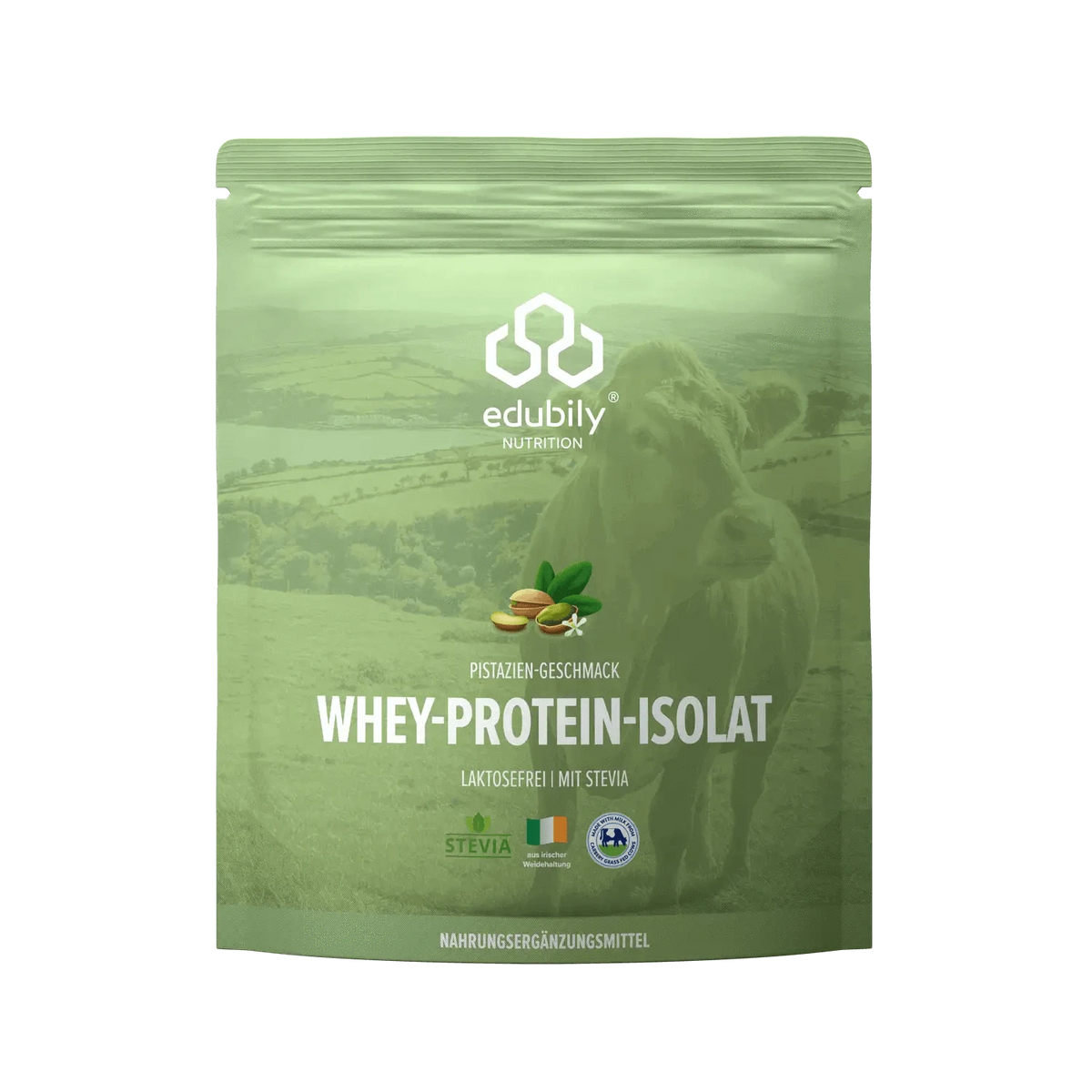 Whey-Isolat Pulver aus Weidemilch Pistazie kaufen -  edubily Whey Proteinpulver  - Fitness Onlineshop