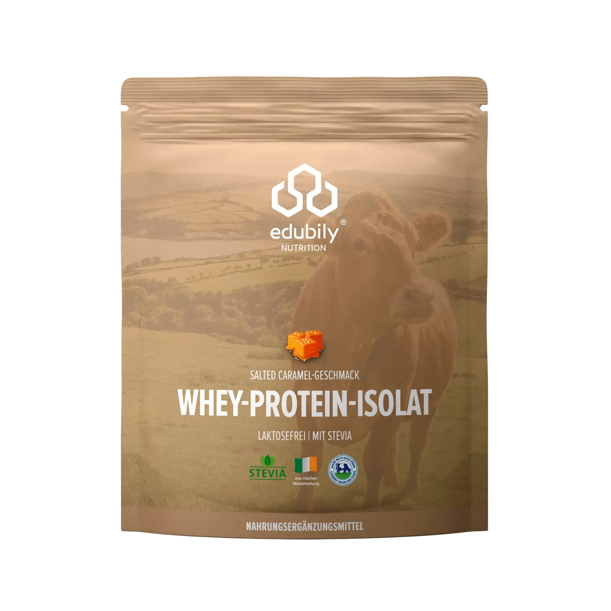 Whey-Isolat Pulver aus Weidemilch Salted Caramel kaufen -  edubily Whey Proteinpulver  - Fitness Onlineshop