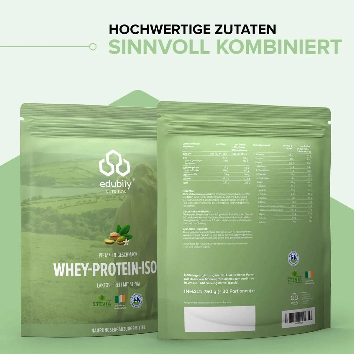 Whey-Isolat Pulver aus Weidemilch kaufen -  edubily Whey Proteinpulver  - Fitness Onlineshop