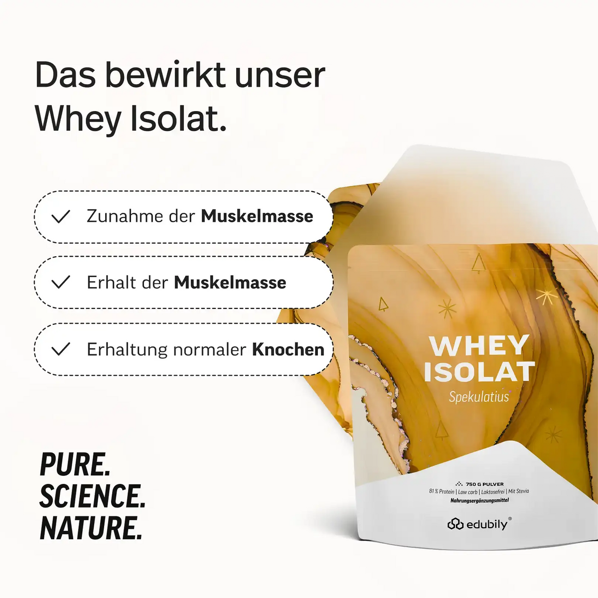 Whey-Isolat Pulver aus Weidemilch kaufen -  edubily Whey Proteinpulver  - Fitness Onlineshop