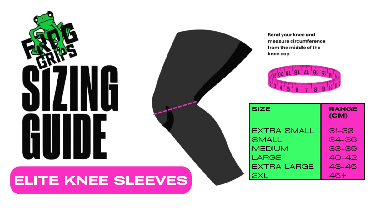 Frog Elite Knee Sleeves (Kniebandagen Paar) kaufen -  Frog Grips Kniebandagen  - Fitness Onlineshop