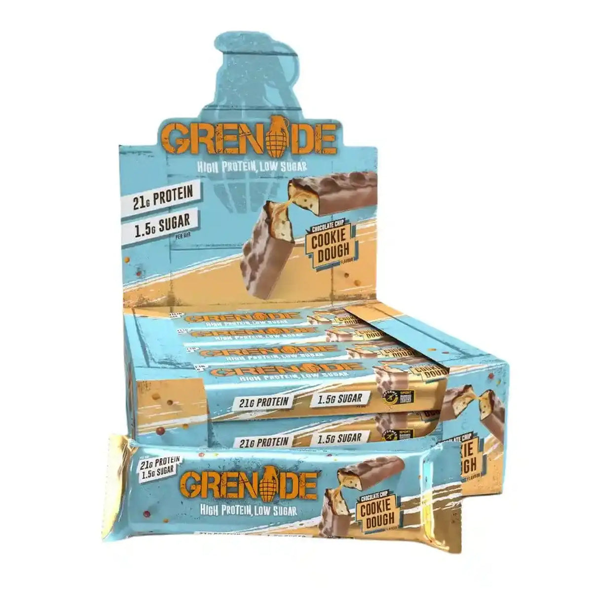 Grenade Grenade Protein Bar 12 x 60 g Chocolate Chip Cookie Dough kaufen bei haghpowered.com
