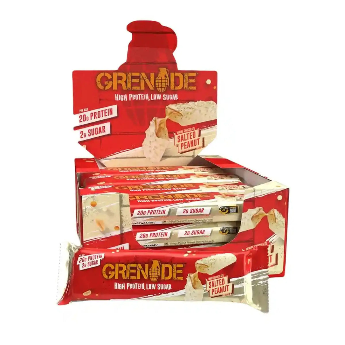 Grenade Grenade Protein Bar 12 x 60 g White Chocolate Salted Peanut kaufen bei haghpowered.com
