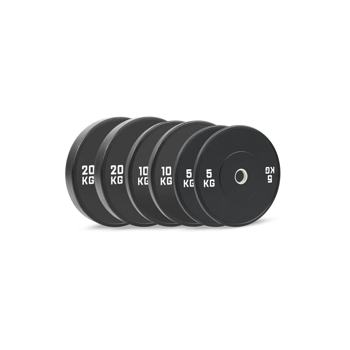 HighPowered Bumper Plates Set (Black) Beginner (70 kg) kaufen bei haghpowered.com