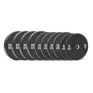 HighPowered Bumper Plates Set (Black) Elite (130 kg) kaufen bei haghpowered.com