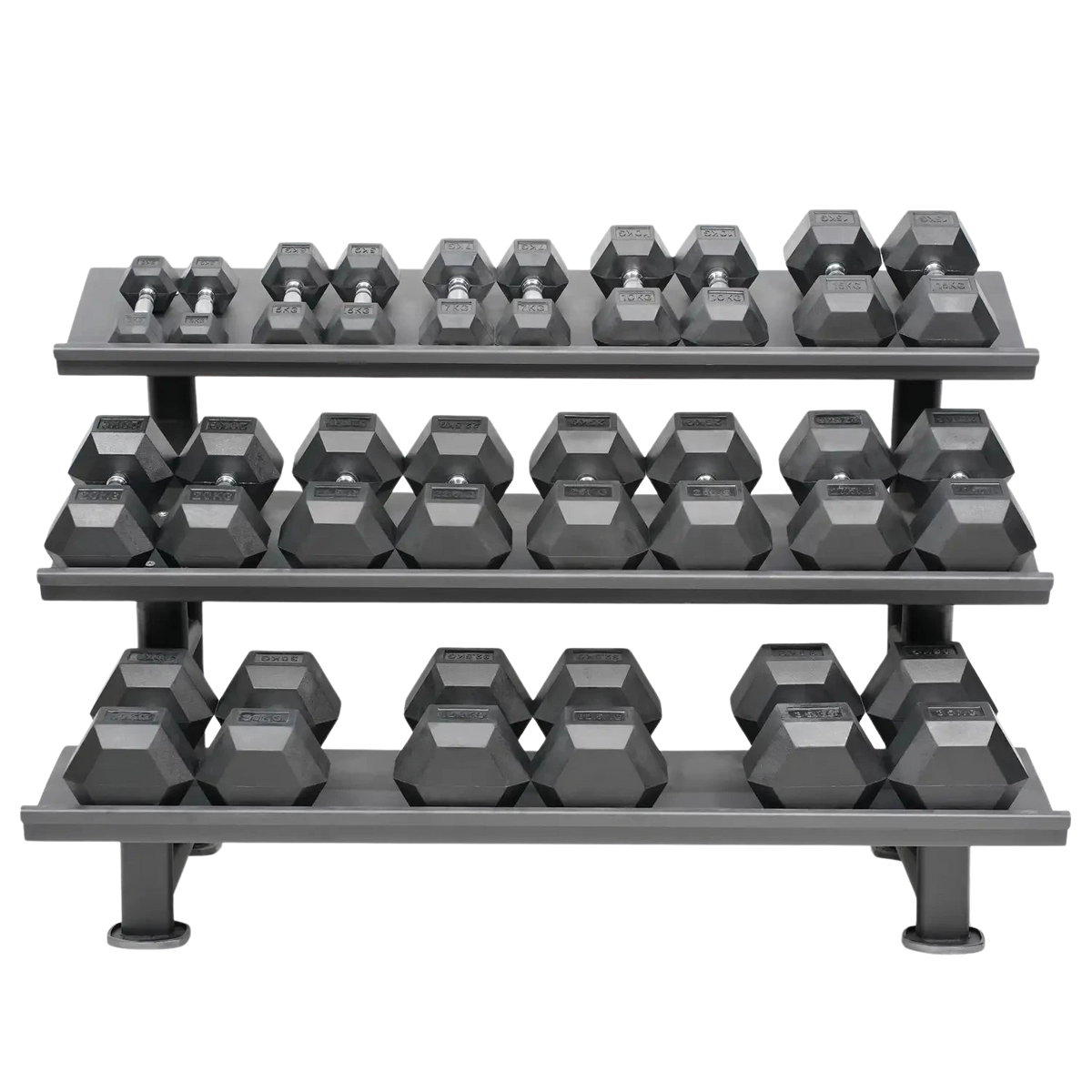 Hexagon Dumbbell Set (Kurzhanteln) 3-35kg (12 Paare) mit Storage Rack kaufen -  HighPowered Kurzhantel Sets  - Fitness Onlineshop