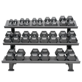 Hexagon Dumbbell Set (Kurzhanteln) 3-35kg (12 Paare) mit Storage Rack kaufen -  HighPowered Kurzhantel Sets  - Fitness Onlineshop