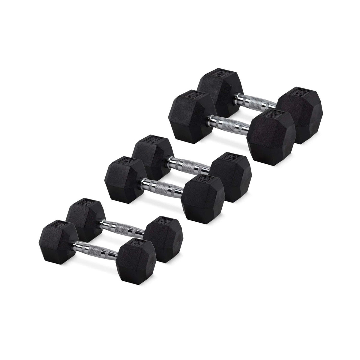 HighPowered Hexagon Dumbbell Set (Kurzhanteln) Beginner (44 kg gesamt) kaufen bei haghpowered.com