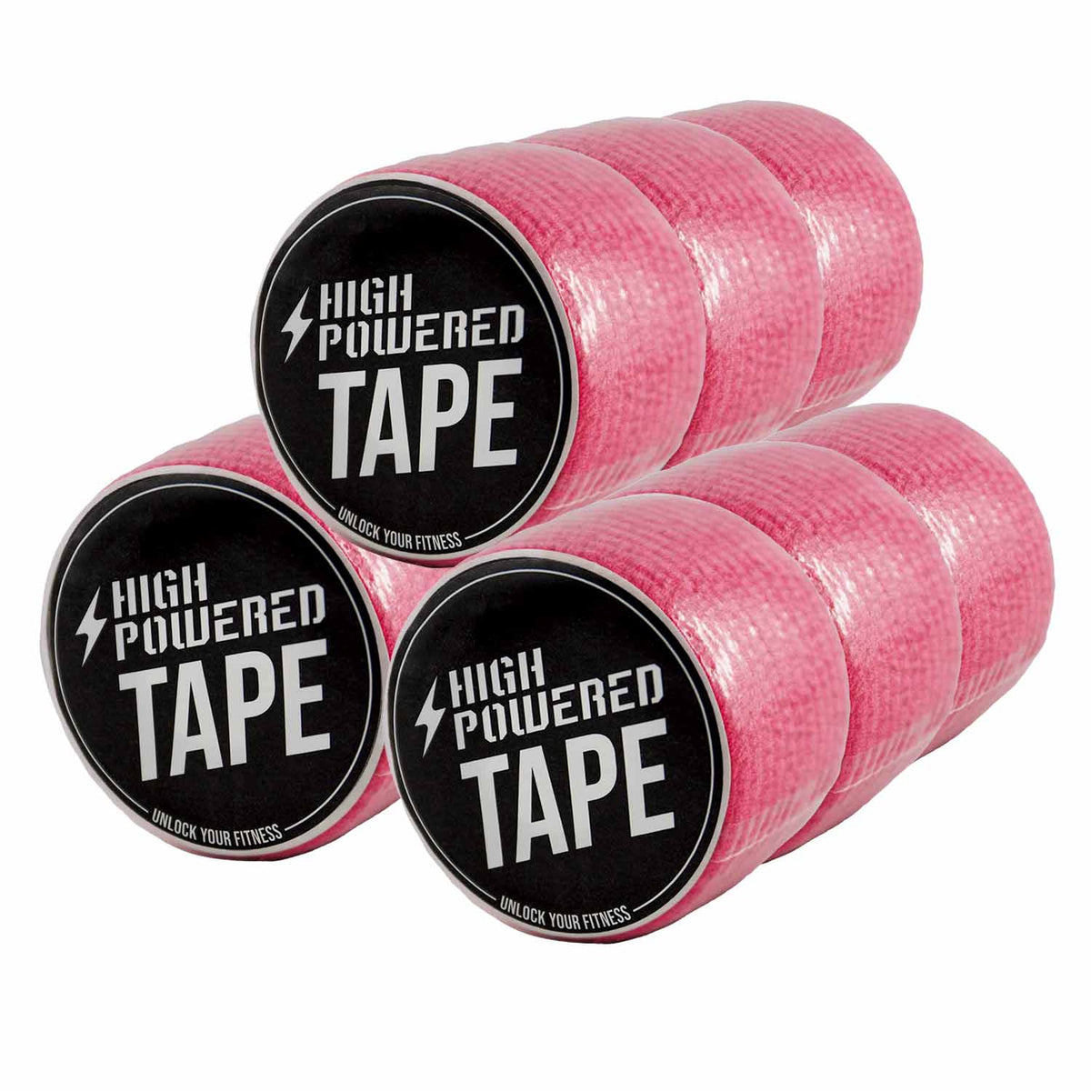 HighPowered HighPowered Tape (starkhaftendes Gewichtheberband) 9 Rollen Pink kaufen bei haghpowered.com