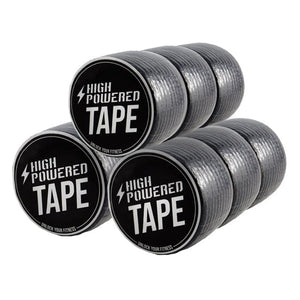 HighPowered HighPowered Tape (starkhaftendes Gewichtheberband) 9 Rollen Schwarz kaufen bei haghpowered.com