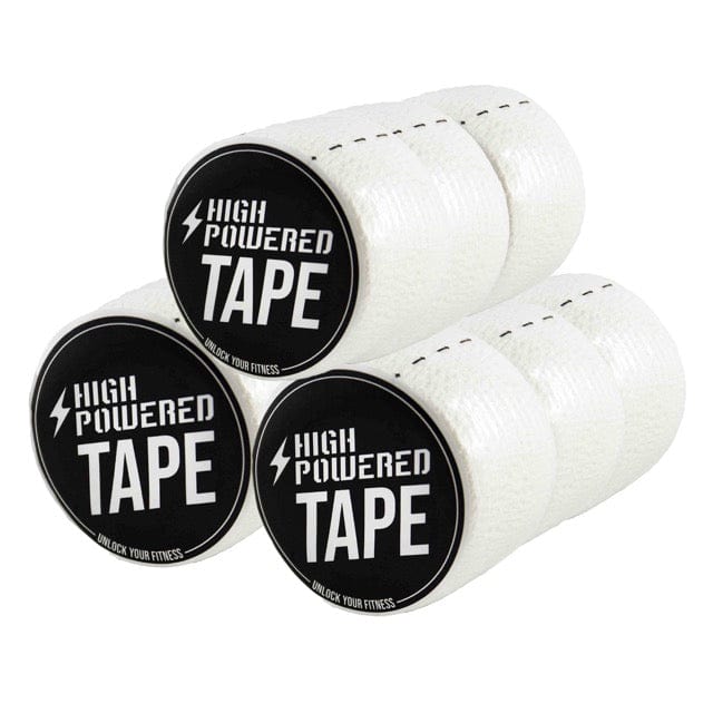 HighPowered HighPowered Tape (starkhaftendes Gewichtheberband) 9 Rollen Weiss kaufen bei haghpowered.com