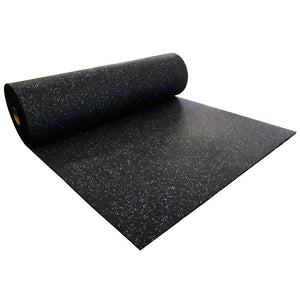Hochleistungs-Sportboden Rolle 10m2 (10m x 1m x 8mm) - Schwarz-Blau kaufen -  HighPowered Sportboden  - Fitness Onlineshop