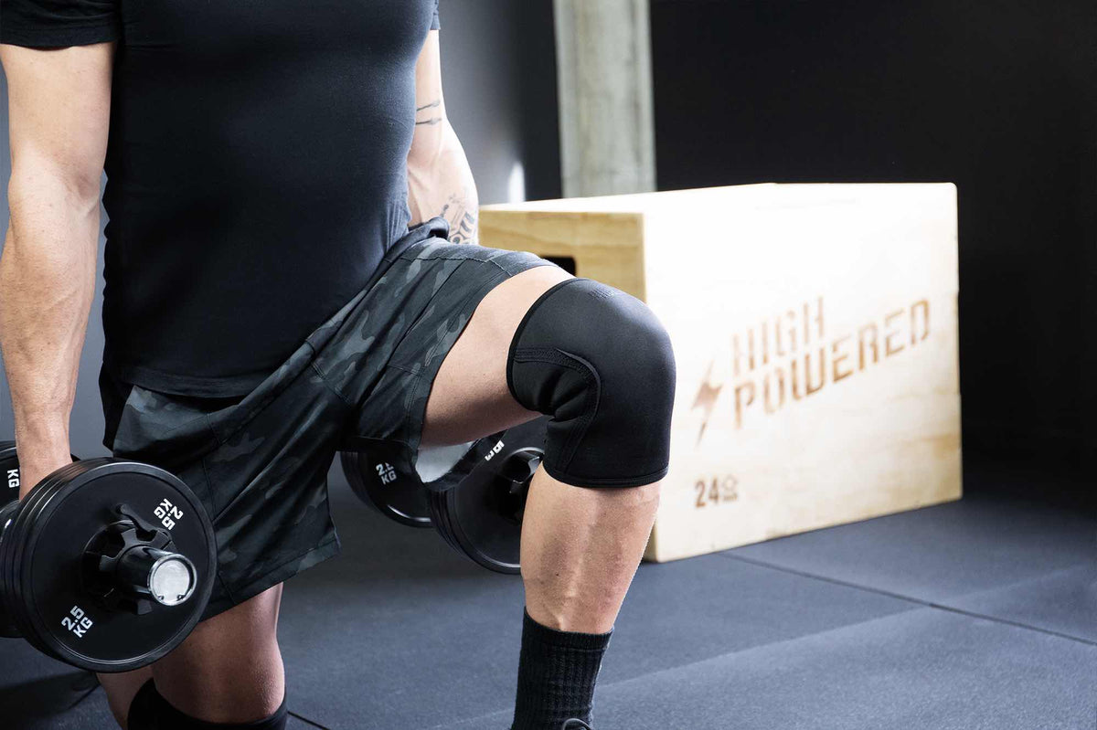HighPowered Knee Sleeves 5mm (Kniebandagen Paar) - Carbon-Schwarz kaufen bei haghpowered.com