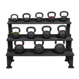 Powder-Coated Kettlebell Set Complete (12 Kettlebells 4-40kg) mit Storage Rack kaufen -  HighPowered Kettlebell Sets  - Fitness Onlineshop