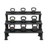 Powder-Coated Kettlebell Set Elite (9 Kettlebells 8-36kg) mit Storage Rack kaufen -  HighPowered Kettlebell Sets  - Fitness Onlineshop