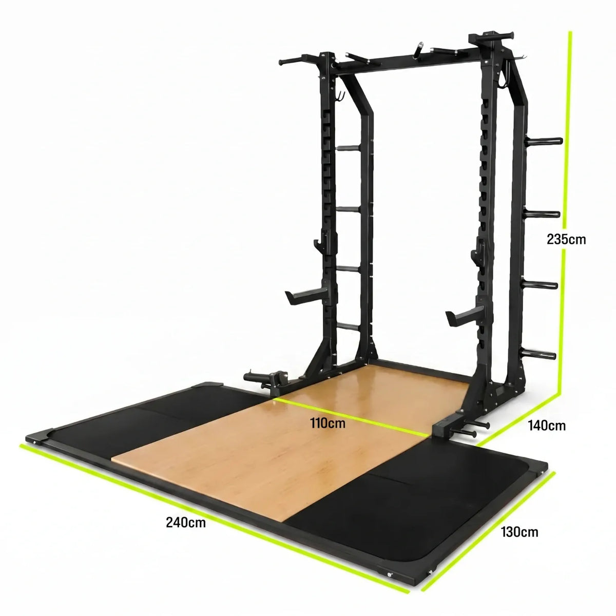 Professional Half Rack mit Weightlifting Plattform kaufen -  HighPowered Squat Racks  - Fitness Onlineshop
