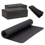 HighPowered Yoga-Set (1x Yoga-Matte, 2x Block, 1x Strap) Schwarz kaufen bei haghpowered.com