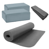 HighPowered Fitness- und Yoga-Set (1x Matte, 2x Block, 1x Strap) Grau kaufen bei haghpowered.com