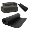 HighPowered Fitness- und Yoga-Set (1x Matte, 2x Block, 1x Strap) Schwarz kaufen bei haghpowered.com