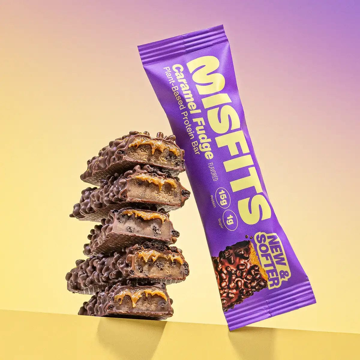 Misfits Misfits Vegan Protein Bar 15 x 50 g Caramel Fudge kaufen bei haghpowered.com