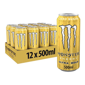 Monster Energy Monster Ultra Energy Drink (Zero Sugar) 12 x 500 ml Gold (Pineapple) kaufen bei haghpowered.com