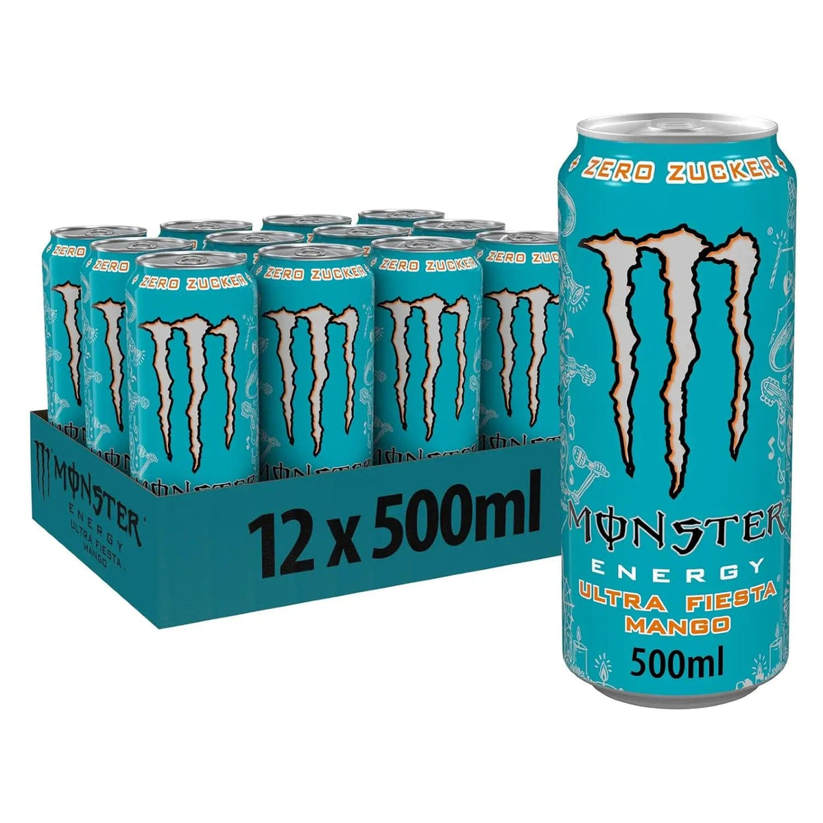 Monster Energy Monster Ultra Energy Drink (Zero Sugar) 12 x 500 ml Teal (Fiesta) kaufen bei haghpowered.com