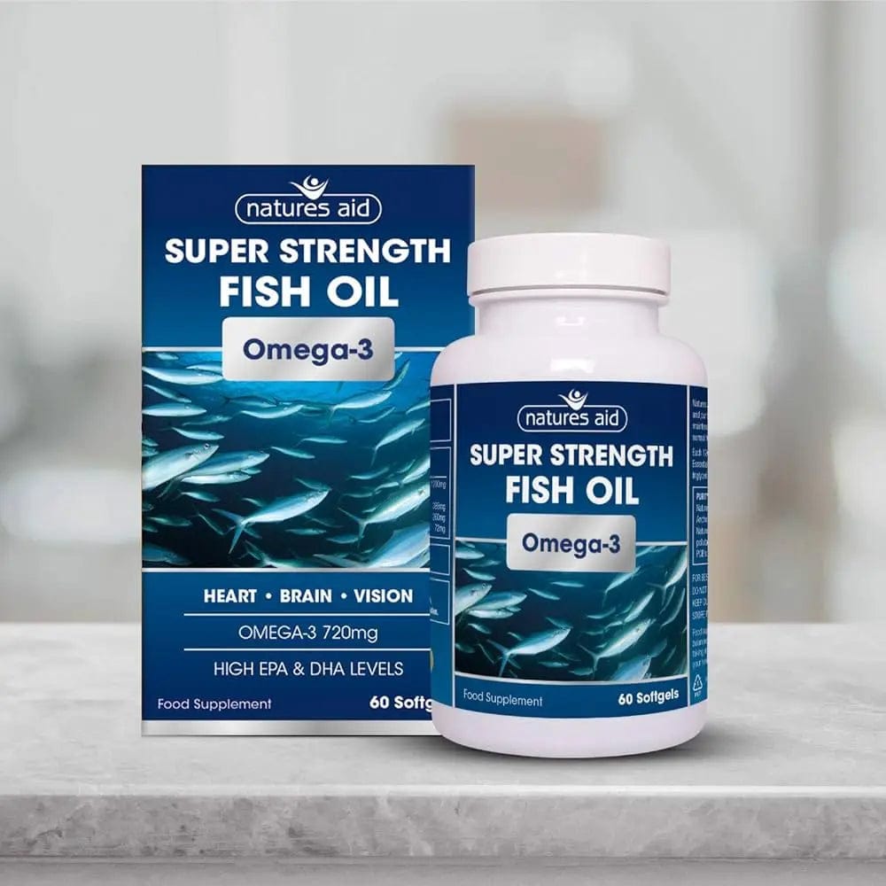 Natures Aid Super Strength Fish Oil 1200mg (Omega 3) 60 Softgels kaufen bei haghpowered.com