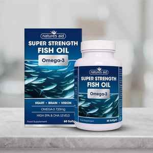 Natures Aid Super Strength Fish Oil 1200mg (Omega 3) 60 Softgels kaufen bei haghpowered.com