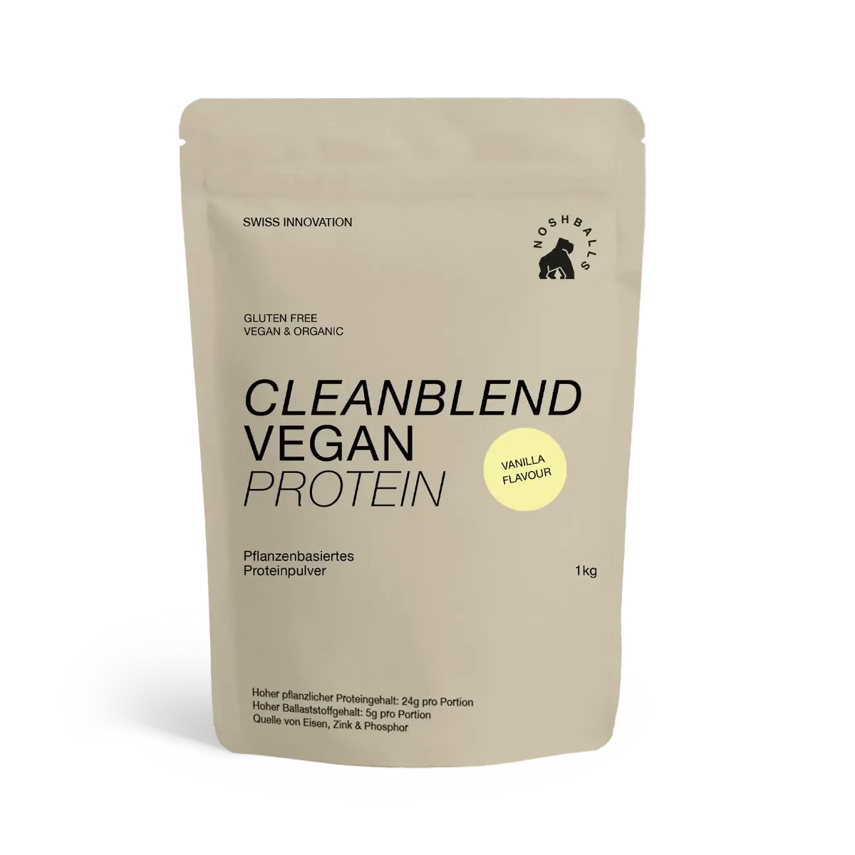 Cleanblend Protein (1 kg) Vanille kaufen -  Noshballs Vegane Proteinpulver  - Fitness Onlineshop