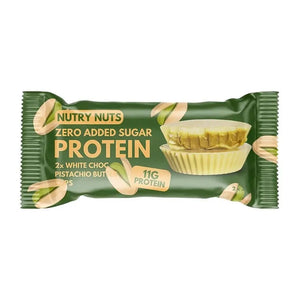 Nutry Nuts Zero Added Sugar - Protein Peanut Butter Cups 42 g / White Choc & Pistachio kaufen -  Nutry Nuts Proteinriegel  - Fitness Onlineshop