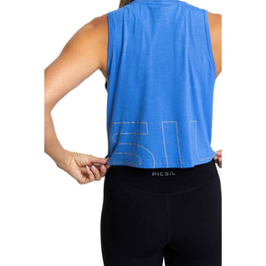 PicSil Ärmelloses Damen Crop Top (Core 0.2) Blau kaufen bei haghpowered.com