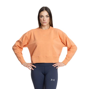 Damen Jersey Stretch Crop Sweatshirt Orange / S kaufen -  PicSil Oberteile Damen  - Fitness Onlineshop