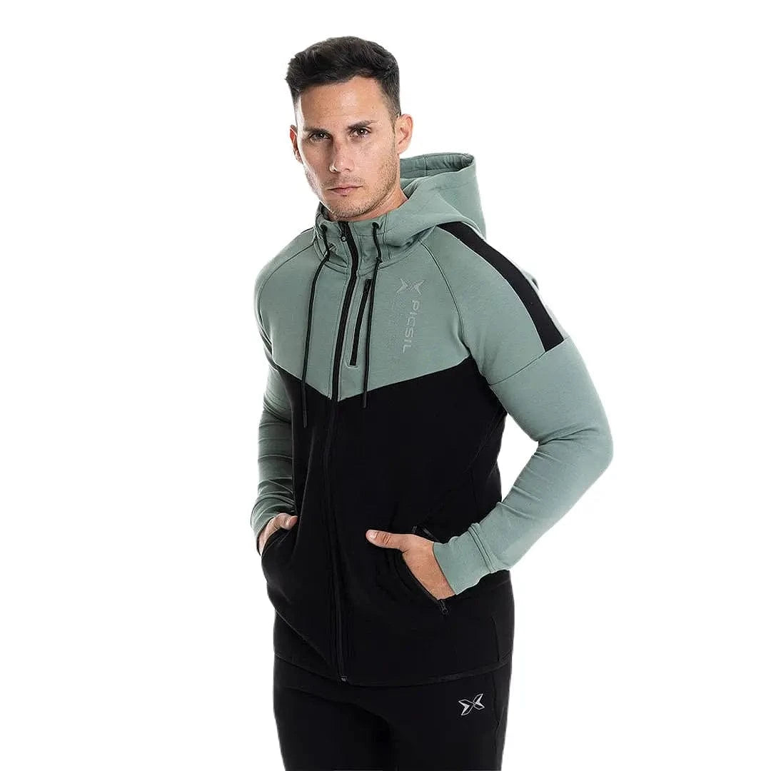 Urban Premium Zipper Sweatshirt Grün / S kaufen -  PicSil Oberteile Herren  - Fitness Onlineshop